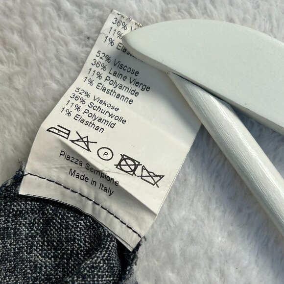 Piazza Sempione Womens Audrey Virgin Wool Blend Pants Size 46 Gray Made In Italy - Picture 5 of 9